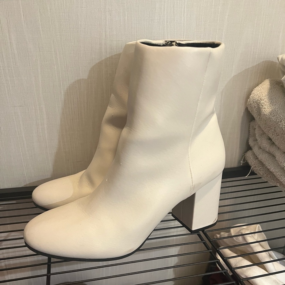 Women's White Ankle Boots